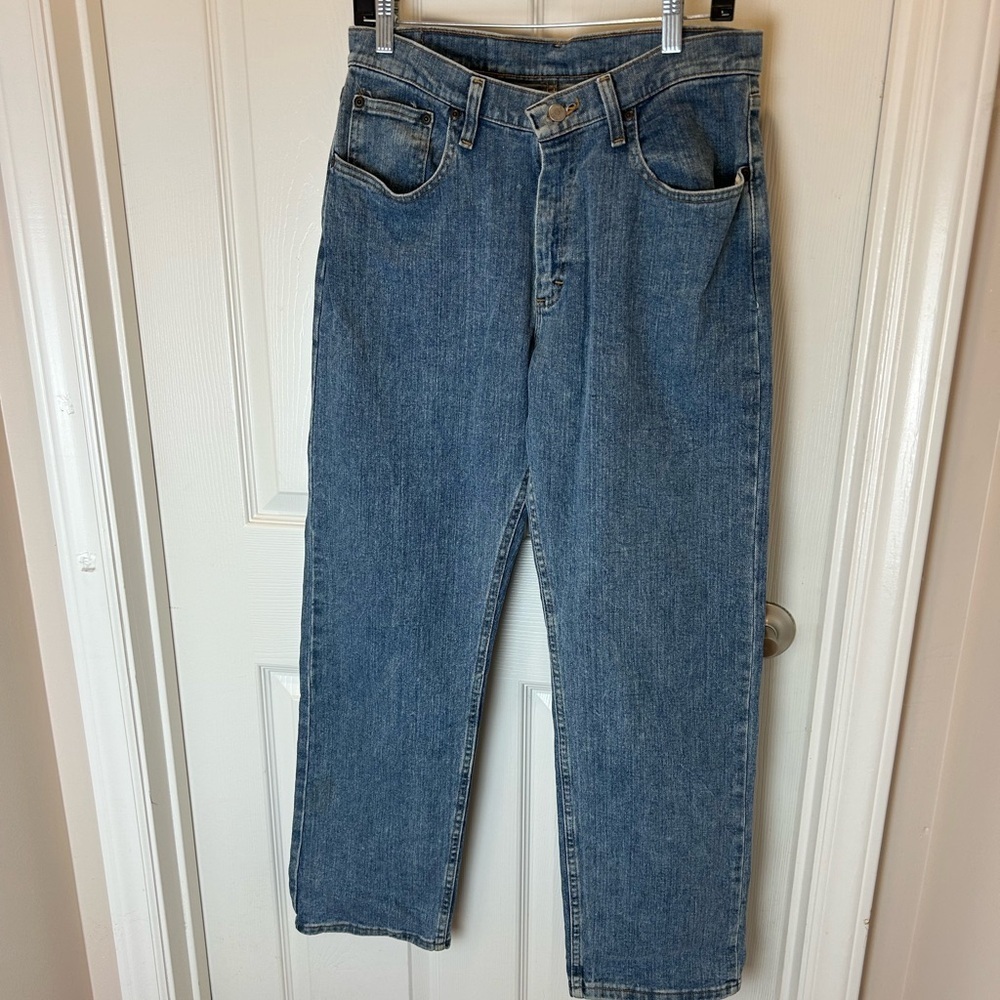 WRANGLER FIVE STAR PREMIUM DENIM COMFORT STRETCH RELAXED FIT MENS JEANS 31x30 - Picture 2 of 6